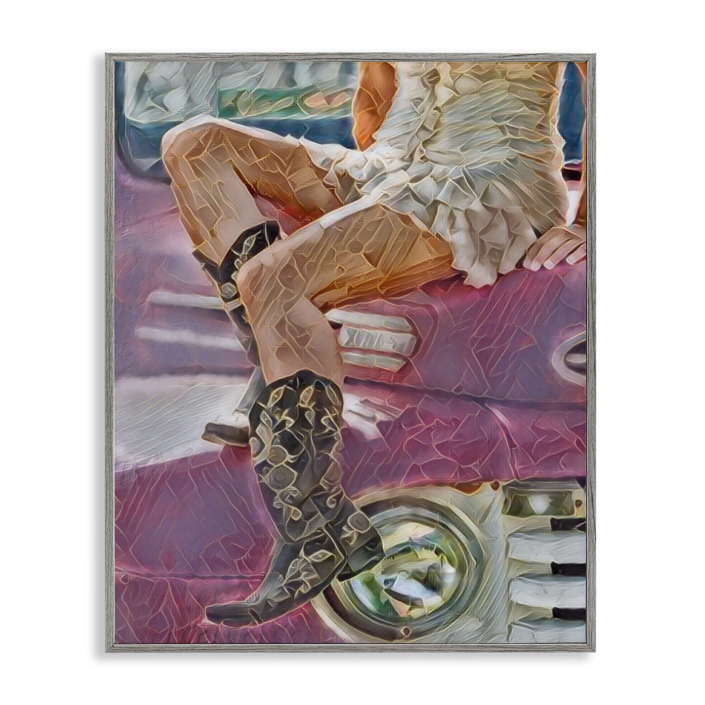 Stupell Industries Romantic Westerns Cowgirl Framed Giclee, design by Jesse Keith