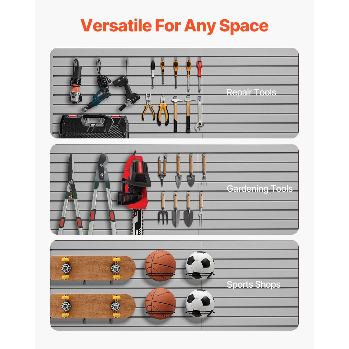 PVC Slat Wall Panel Modular Design Easy Install Adjustable Storage and Display Panel
