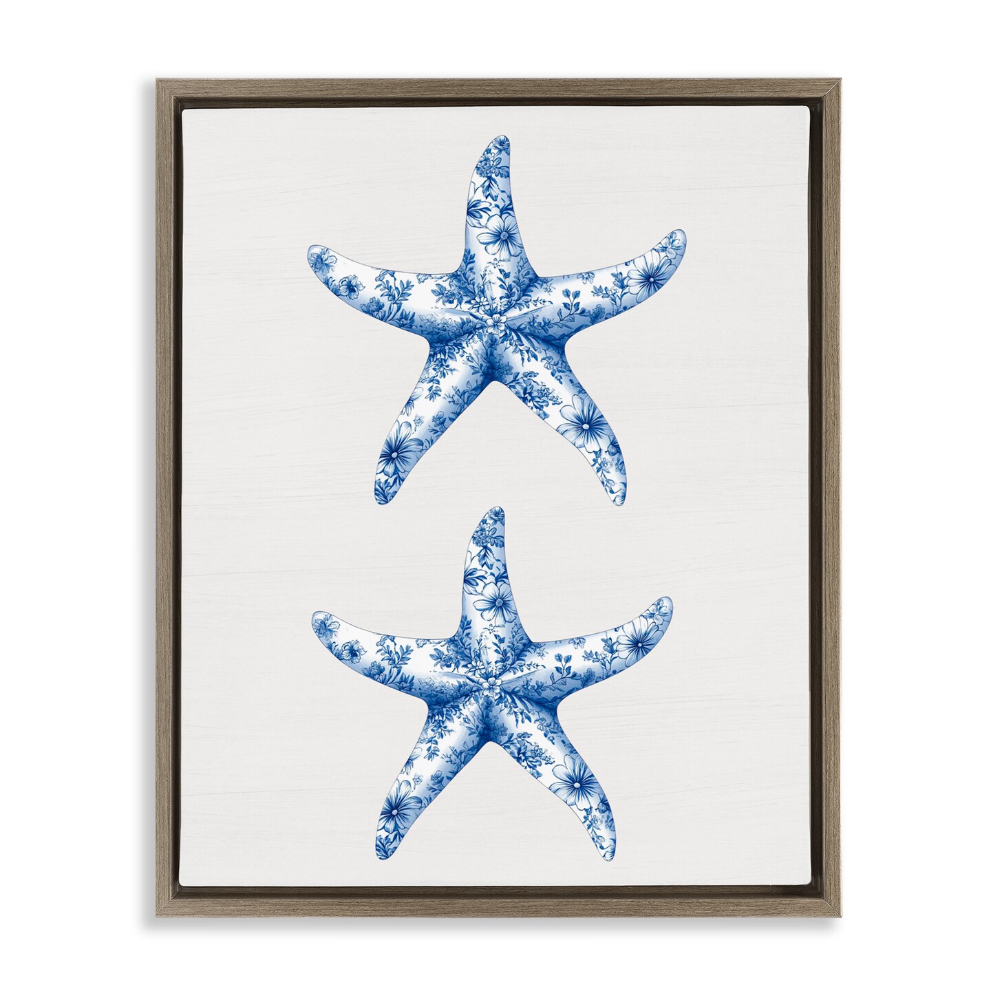 Stupell Industries Vintage Toile Starfish Floating Frame, design by Lettered and Lined