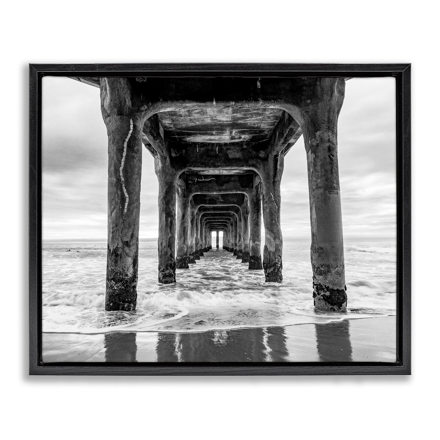 Stupell Industries Pier Structure in Perspective Floating Frame, design by Jeff Poe Photography