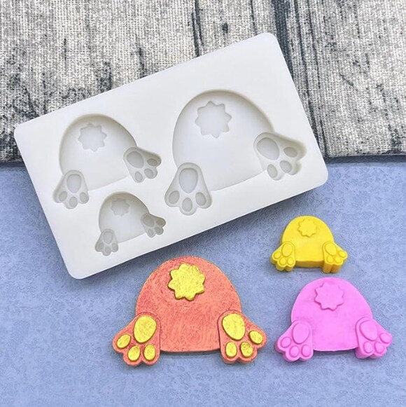 Easter Bunny Bottom Silicone Mold, 3 different sizes