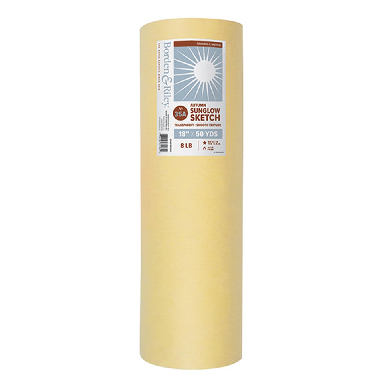 Borden &#x26; Riley 35W Sun-glo White Paper Roll
