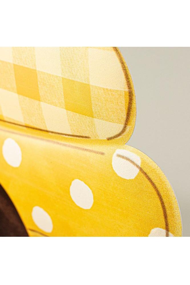 12&#x22; Metal Embossed Sign: Beehive