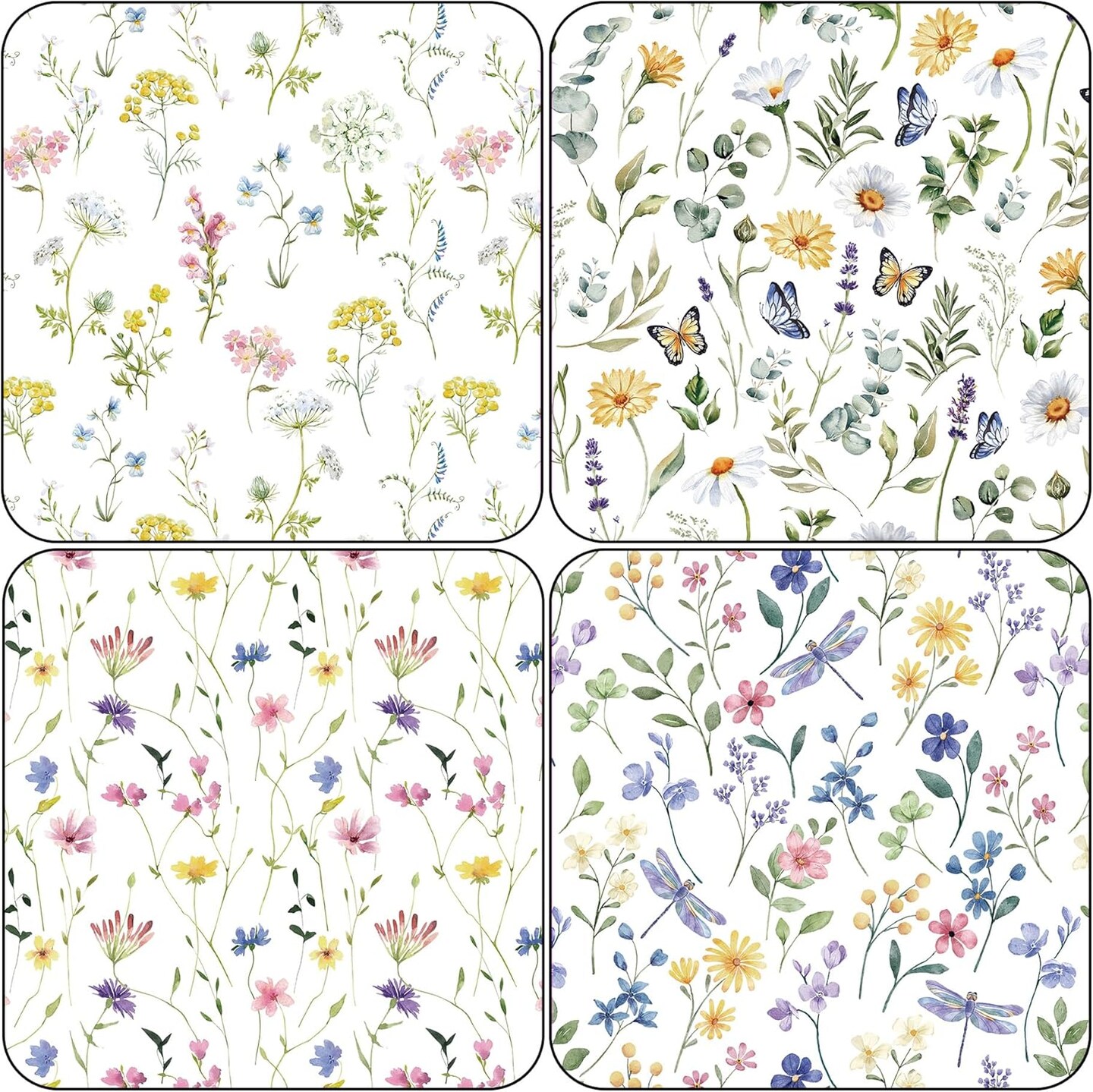 8 Sheets Wildflower Wrapping Paper for 20 x 28 Inches
