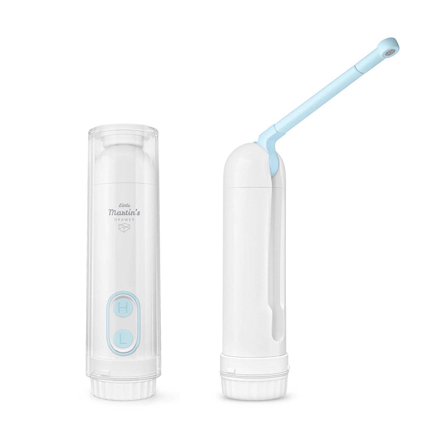 Little Martin&#x27;s: Portable Electric Travel Bidet - Blue -Water Cleanser Tool, Baby-Adult-Senior-Mothers-Pregnancy, 2 Pressure Mode, Rotating Spray Head