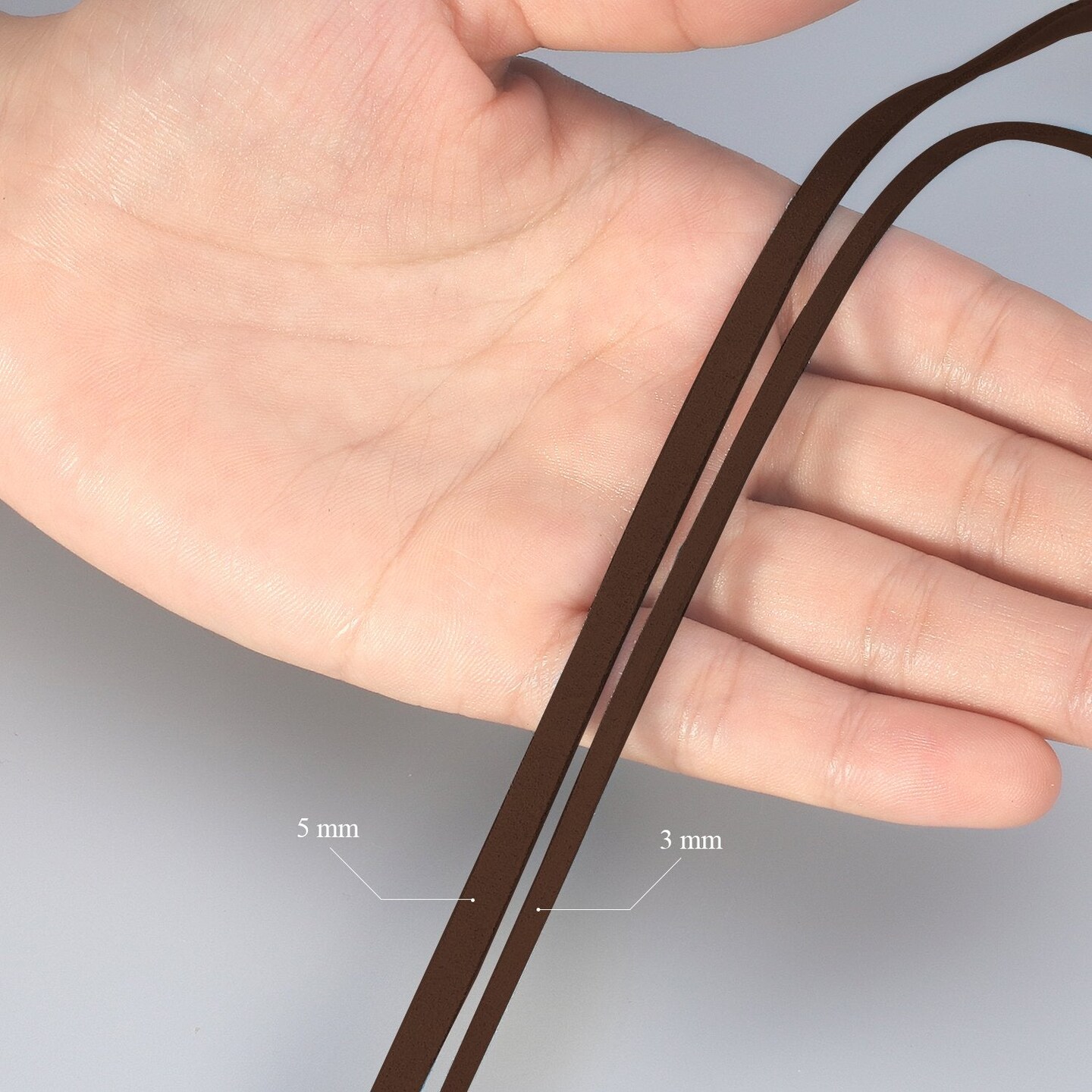 BEADNOVA Leather Cord for Jewelry Making Leather String Suede Cord Strips for Crafts Faux Lace Thread for Bracelets (4 Colors, 3.3 Yard, 3mm)