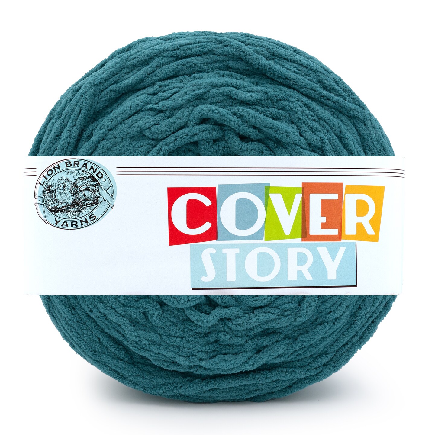 Lion Brand Yarn Cover Story Lagoon Super Bulky Polyester Blue Yarn 1 Cake