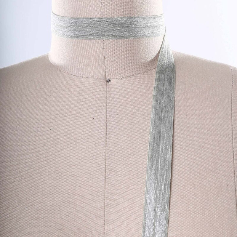 3 Yards Sage Green Fold Over Elastic Trim 5/8" Soft Olive Bias Stretch