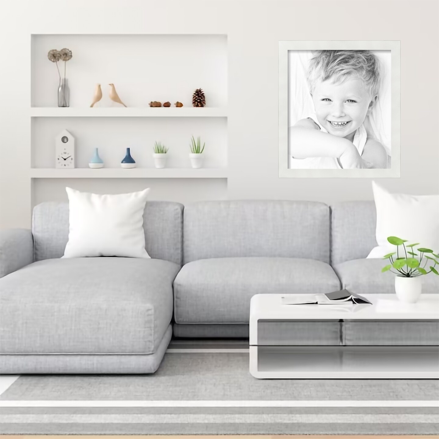ArtToFrames 14x16 Inch Picture Frame, This 1.25 Inch Custom MDF Poster Frame is Available in Multiple Colors, Great for Your Art or Photos - Comes with Regular Glass and Corrugated Backing (A96KB)