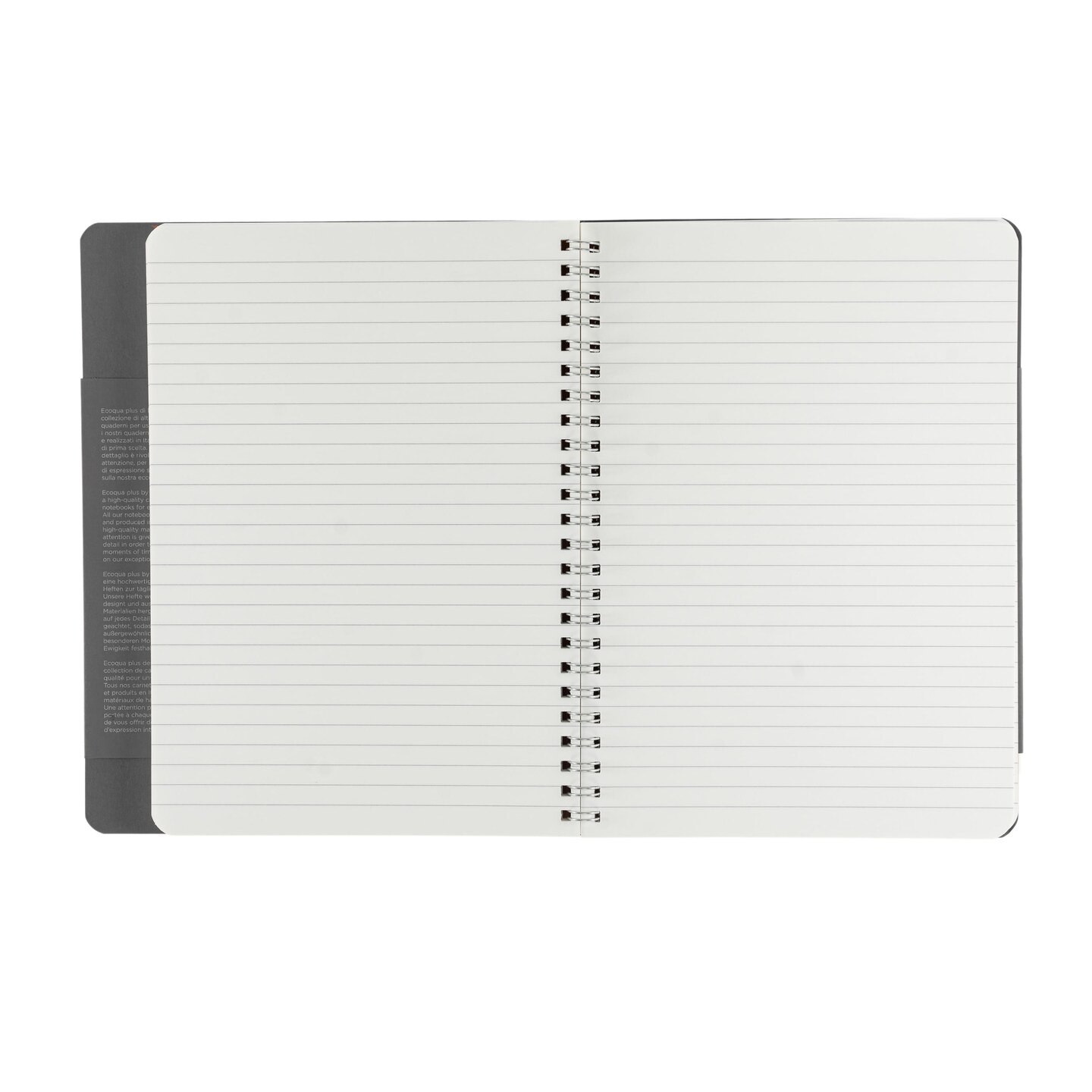 Fabriano Ecoqua Plus Hidden Spiral-Bound Notebook, 5.8" x 8.3", A5