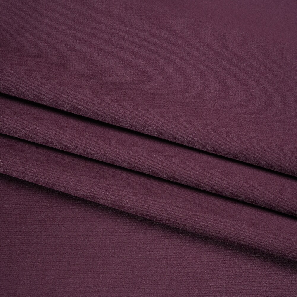 1 Yard Eggplant Silk Crepe Back Satin Elegant Soft Solid Designer Fabric 44 inch Width
