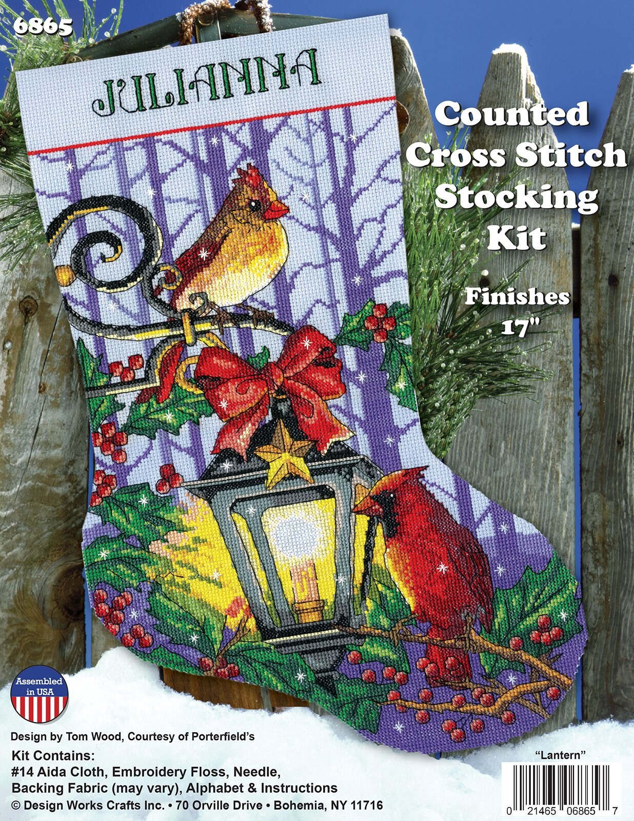DIY Design Works Lantern Birds Christmas Counted Cross Stitch
