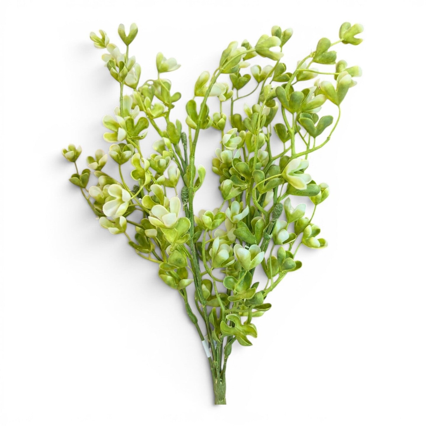 Artificial Mini Cup Leaf Bush Faux Greenery for Wreaths and Arrangements-FL4303-CG