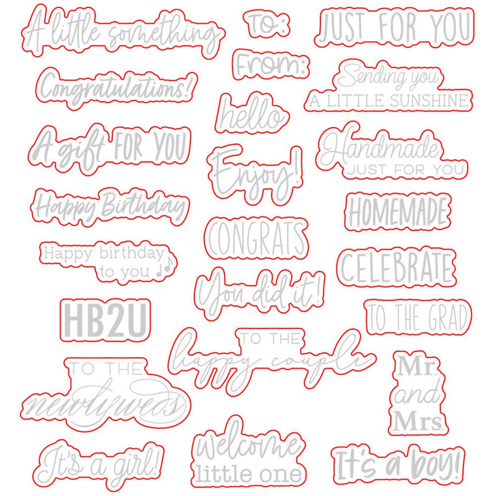 Tag, You're It: Celebrations - Honey Cuts - Coordinating Dies