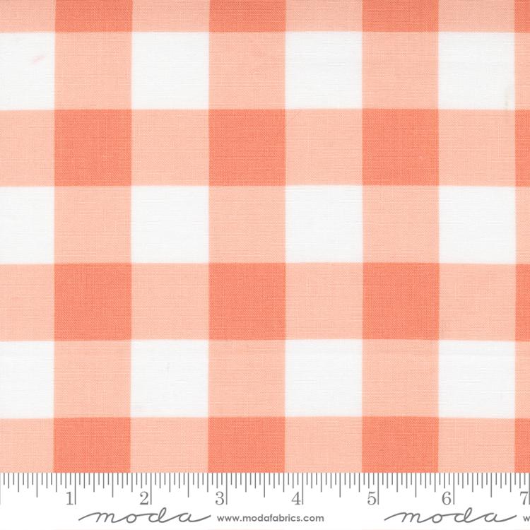 Fabric Moda Sunwashed Coral Plaid by the Quarter Yard 29165-18