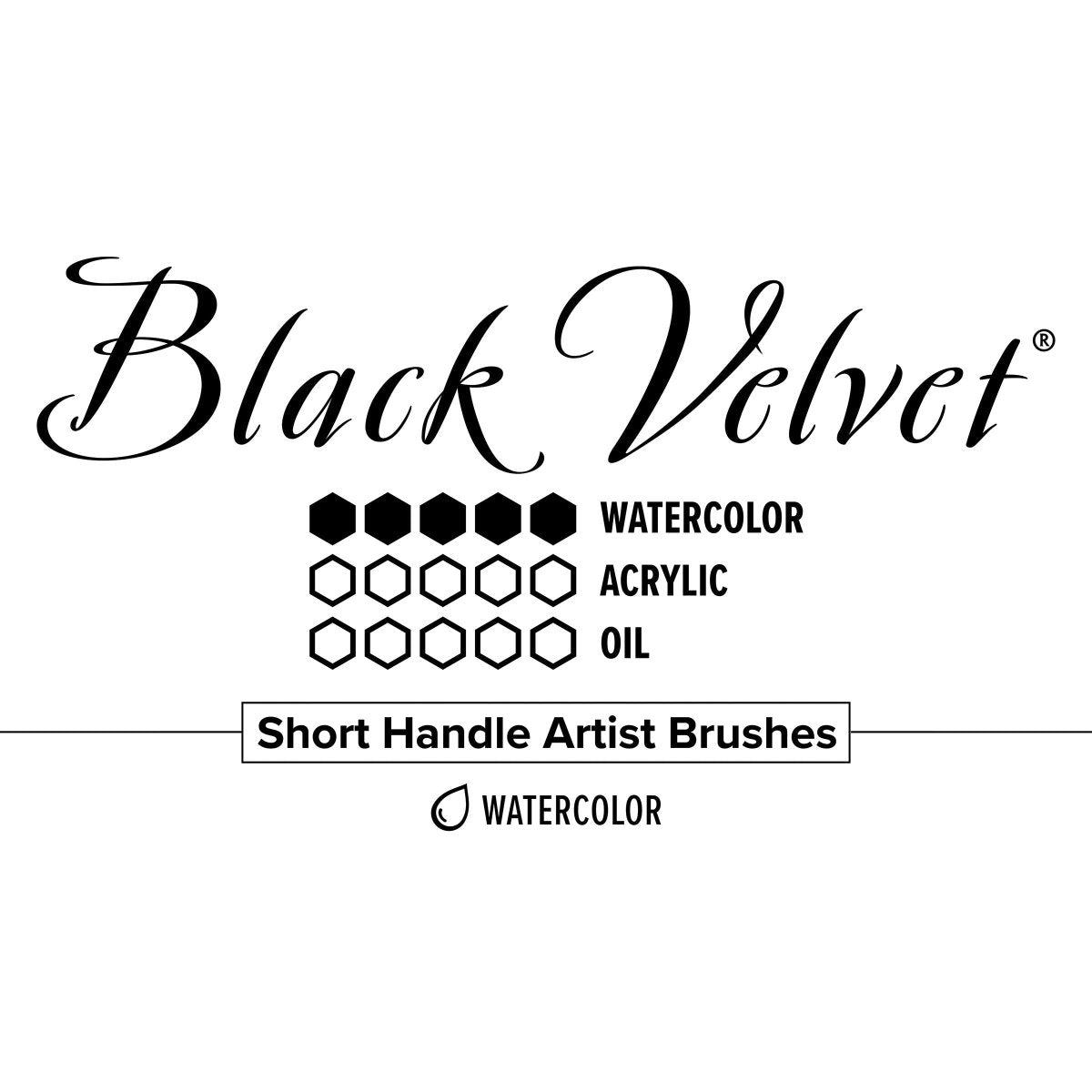 Silverwhite® Short Handle Foundation Watercolor Angle Brush Size 5/8" - Clearance