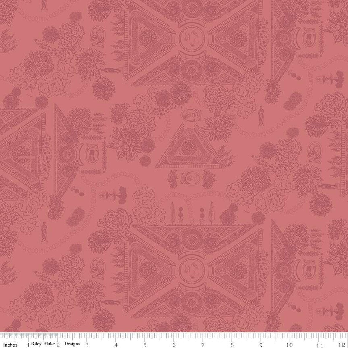 Fabric Riley Blake Berry Landscape Mansfield Park Jane Austen by the Quarter Yard C15205-BERRY