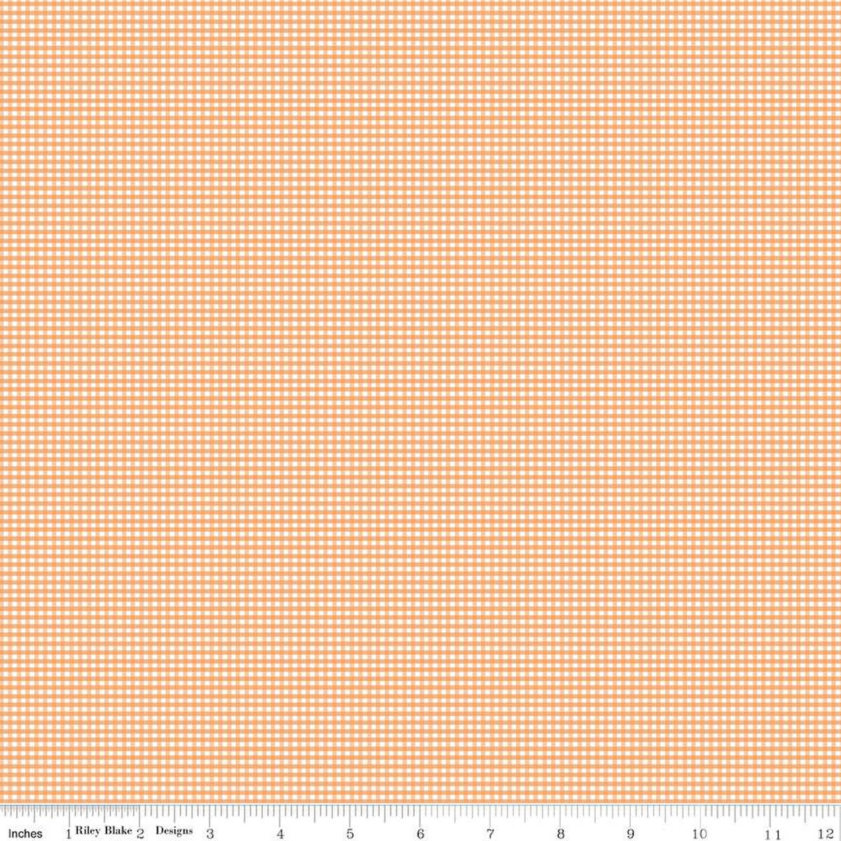 Fabric Riley Blake Basics Marmalade 1/16" Micro Ginghams by the Quarter Yard C455-MARMALADE