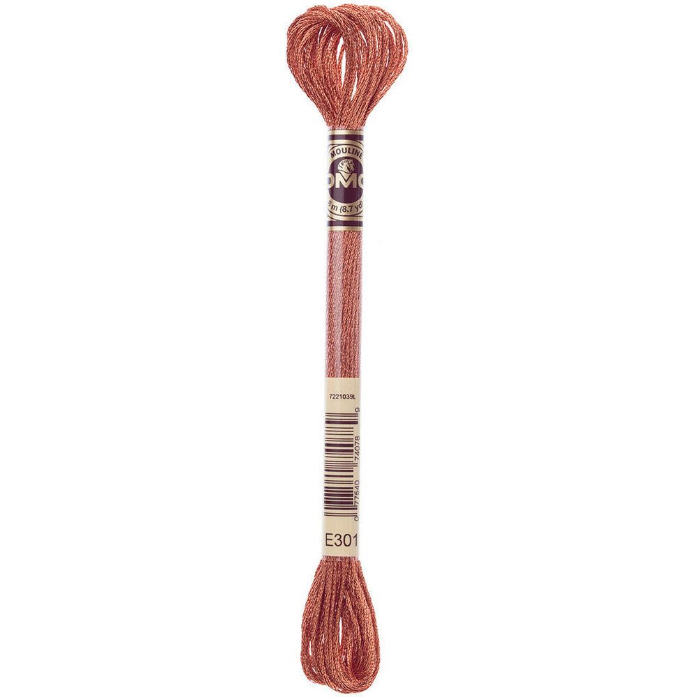 DMC Light Effects Embroidery Floss, 6-Strand Special Thread - Copper #E301