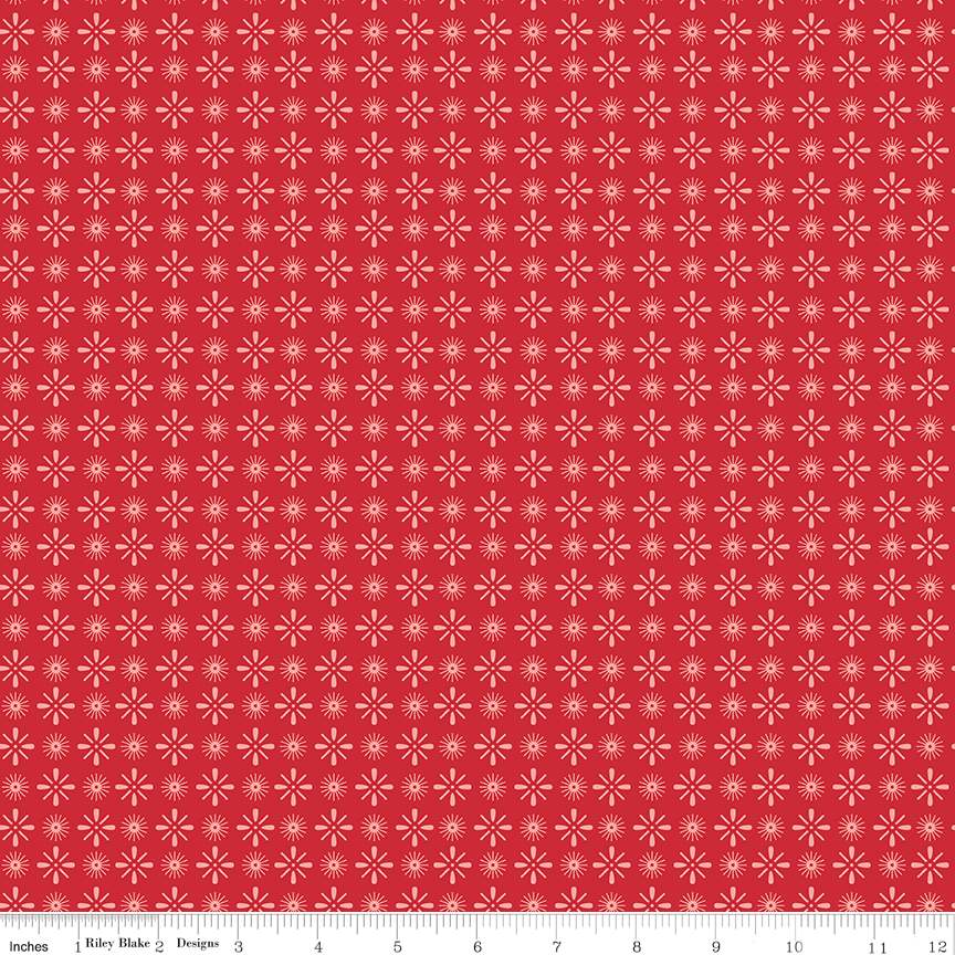 Fabric Riley Blake Independence Riley Red Americana by the Quarter Yard C16093-RILEYRED