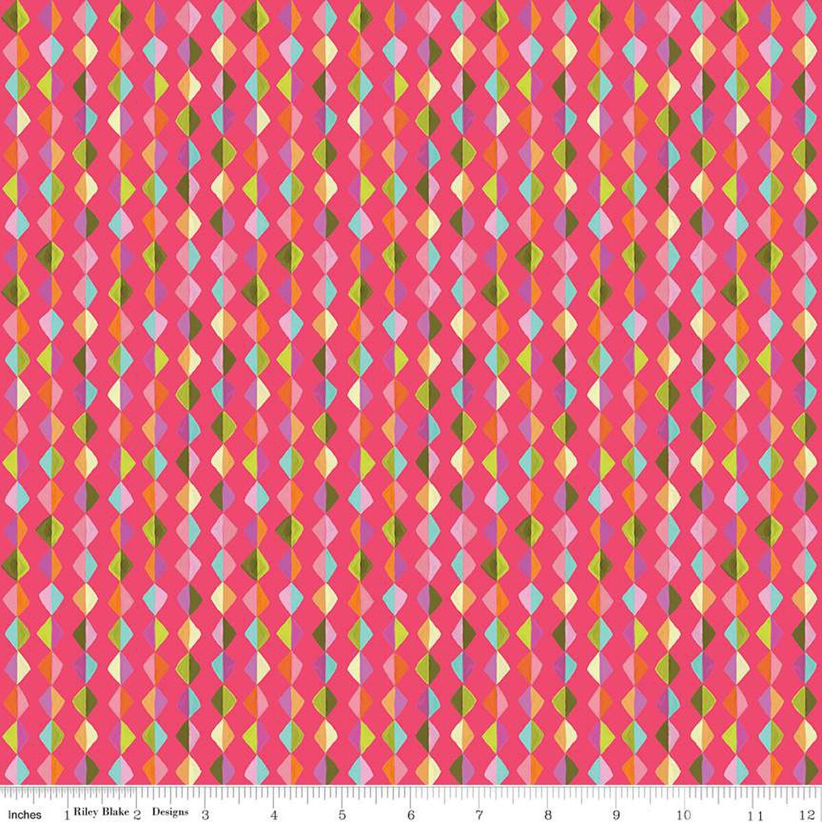 Fabric Riley Blake Hot Pink Kites Zinnias by the Quarter Yard C16696-HOTPINK