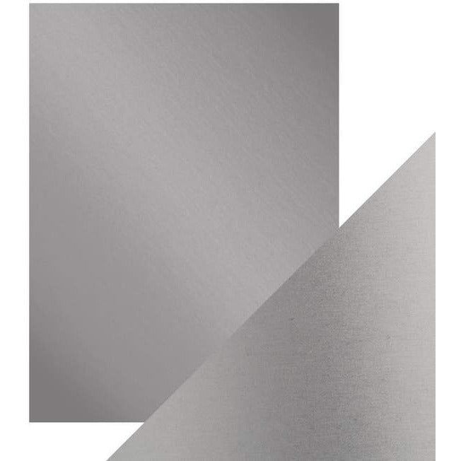 Craft Perfect Satin Mirror Card - 8.5x11 5/pkg Frosted Silver