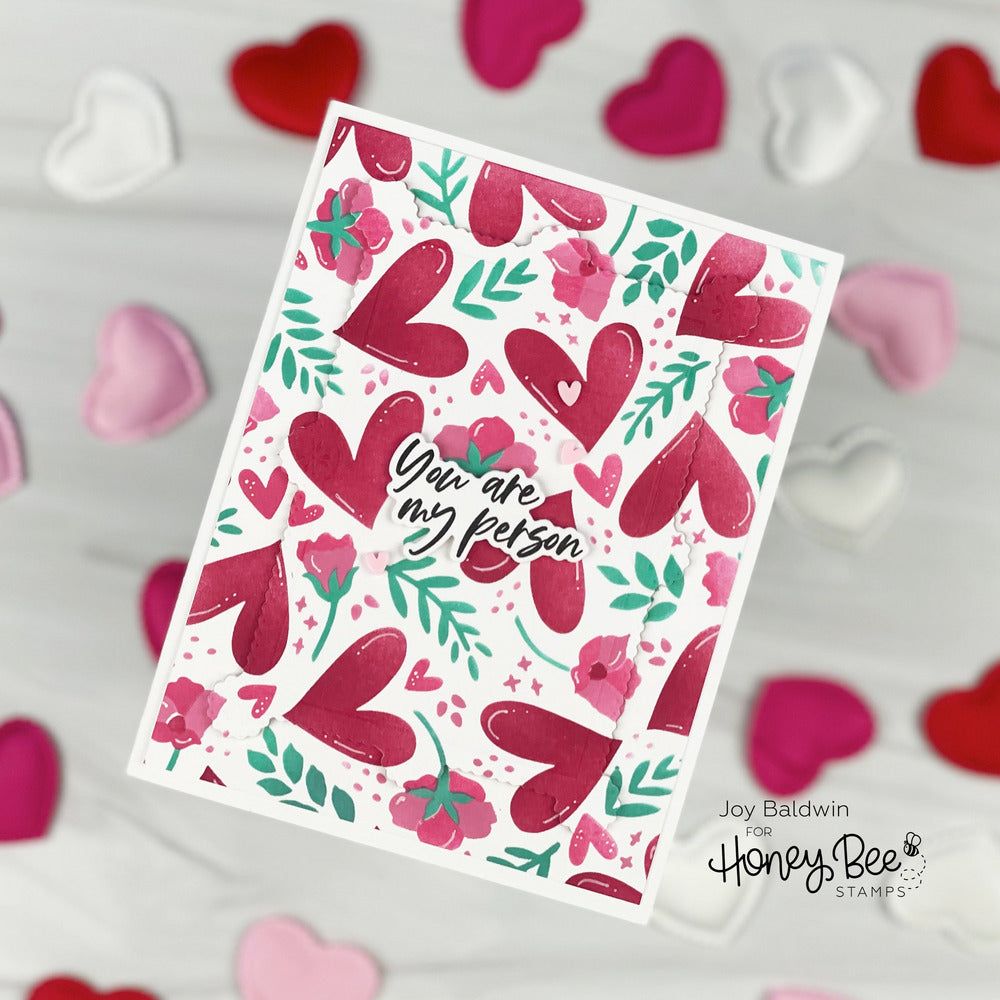 Hearts In Bloom - Set of 4 - 6"x6" Layering Background Stencils