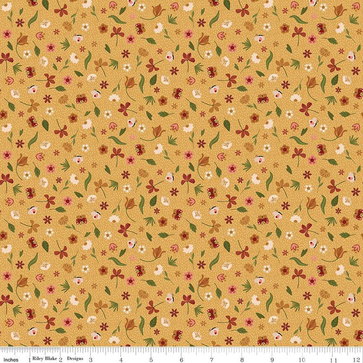 Fabric Riley Blake Sunshine Bloom & Grow Created with Love by the Quarter Yard C15975-SUNSHINE
