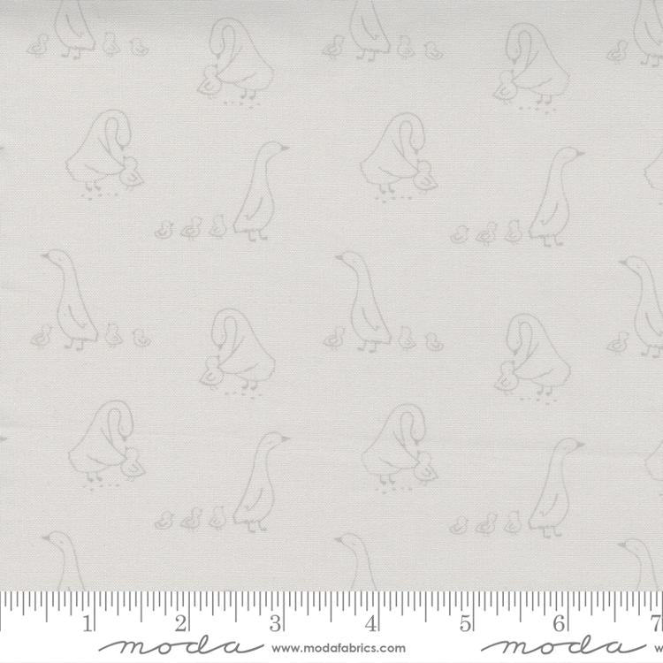 Fabric Moda Warm Gray Duck Family Little Ducklings by the Quarter Yard 25103-14