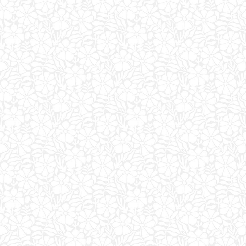 Fabric Dear Stella Desert Bloom Monochrome White by the Quarter Yard STELLA-P2957