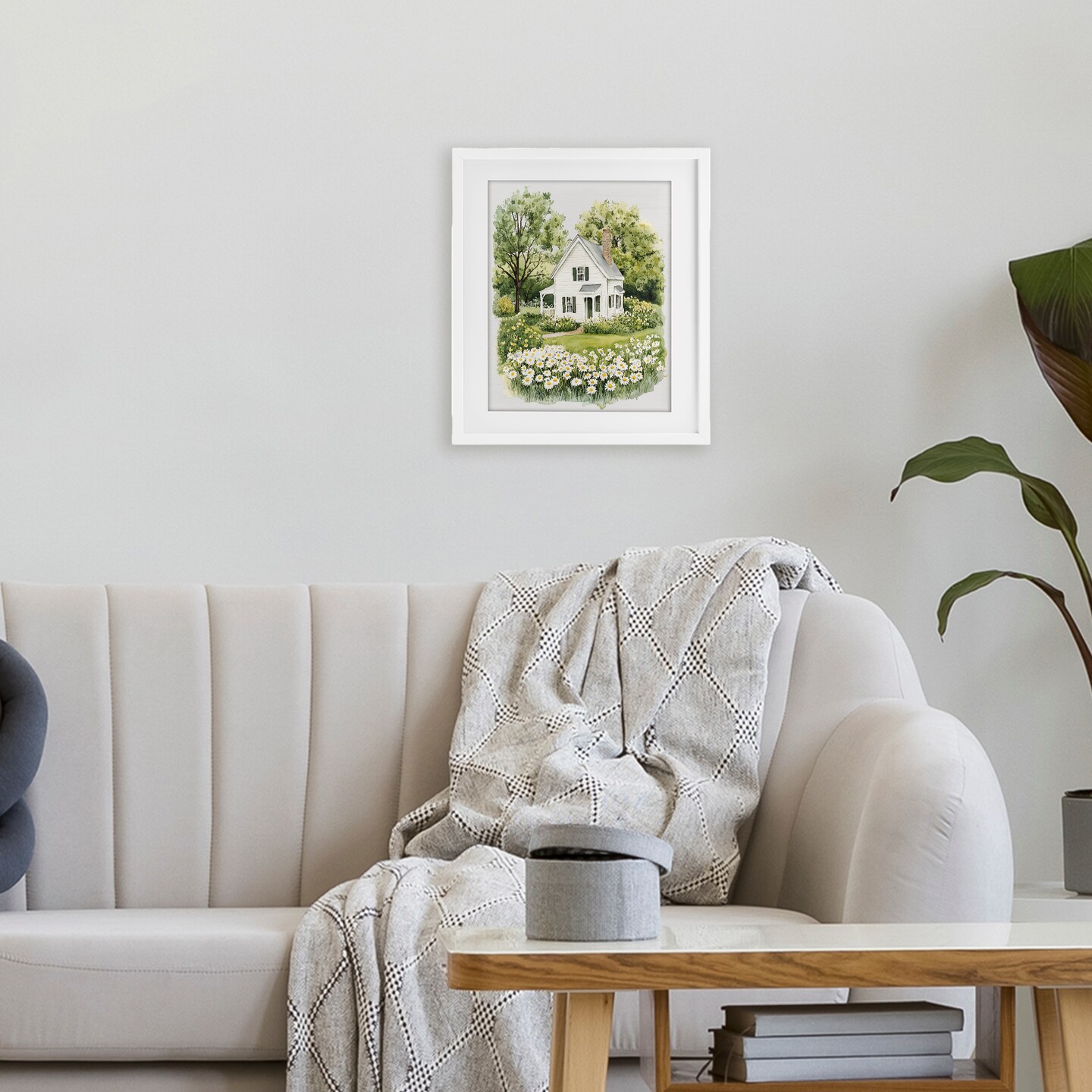 Stupell Industries Quaint Countryside Cottage Garden Framed Print Under Glass, design by Lettered and Lined