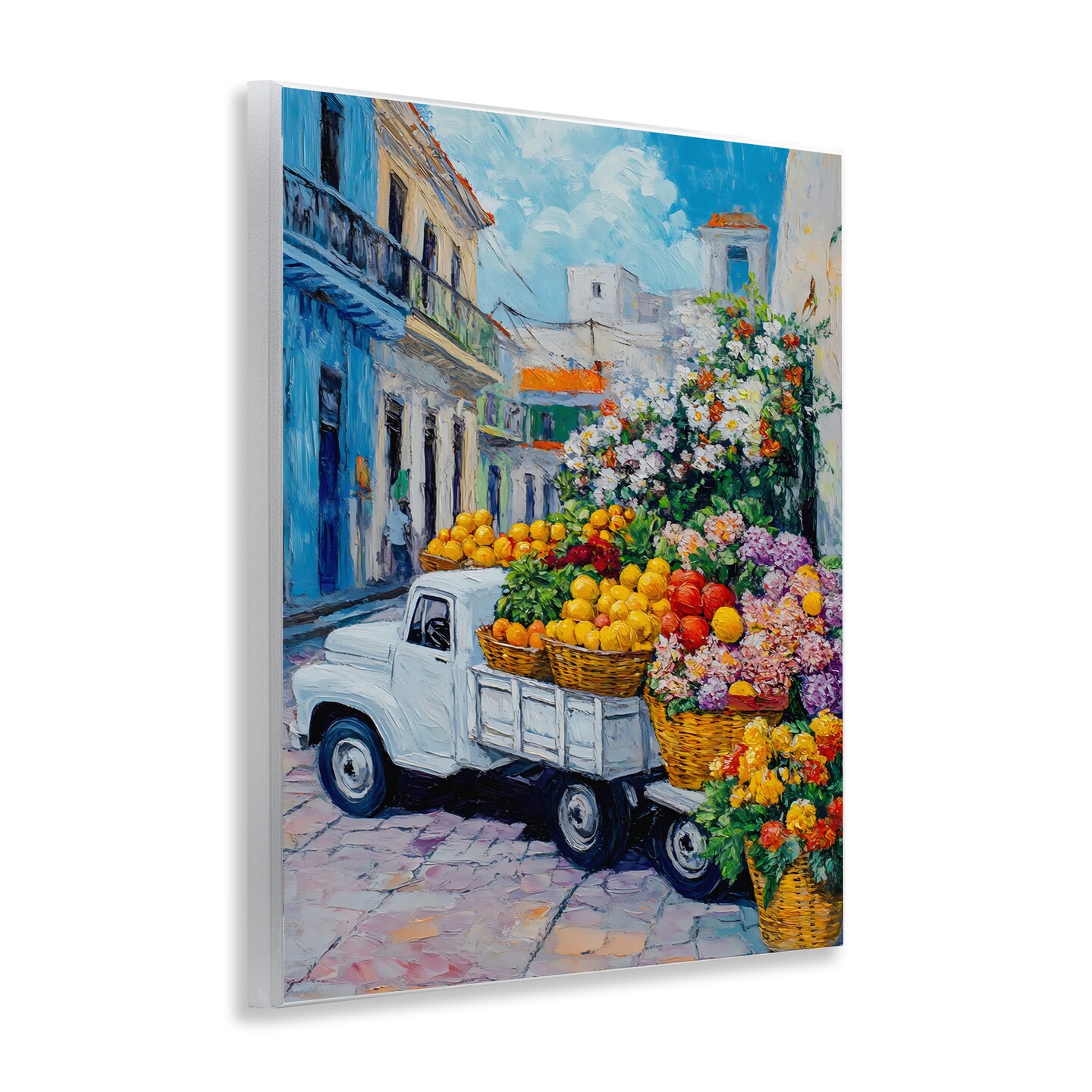 Stupell Industries Fresh Flowers and Fruit Village Wall Plaque, design by Franklyn Gregory