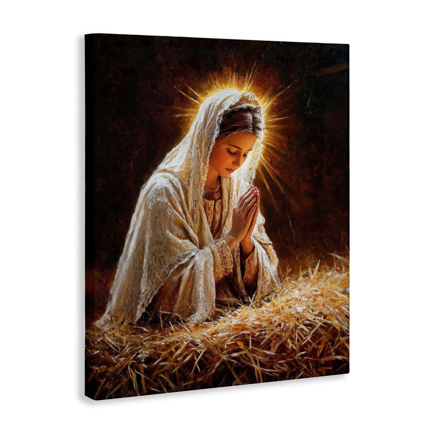 Stupell Industries Holy Mary Prayer Canvas, design by Petal Prints Design
