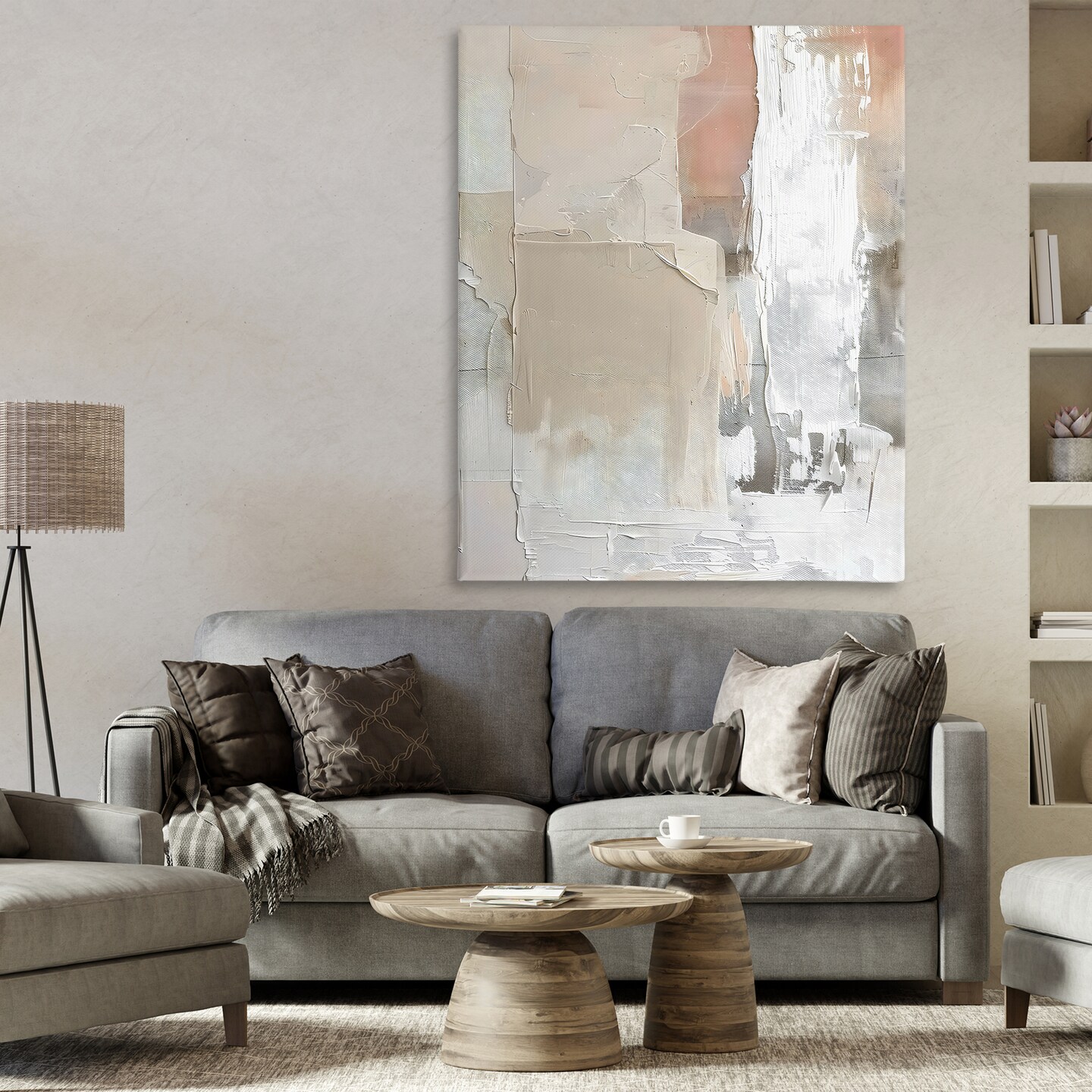 Stupell Industries Subtle Blush Abstract Canvas, design by Riley B