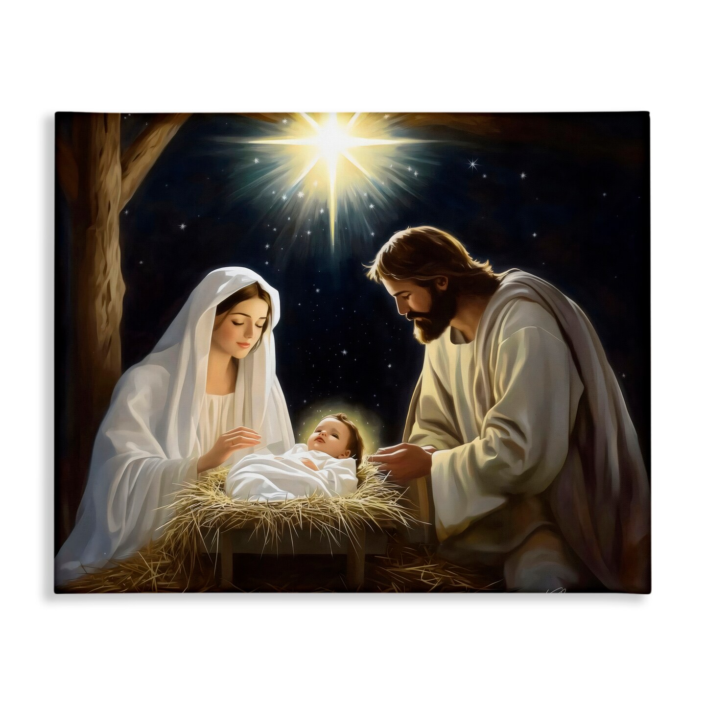 Stupell Industries Peaceful Night Nativity Scene Canvas, design by Arlington Prints