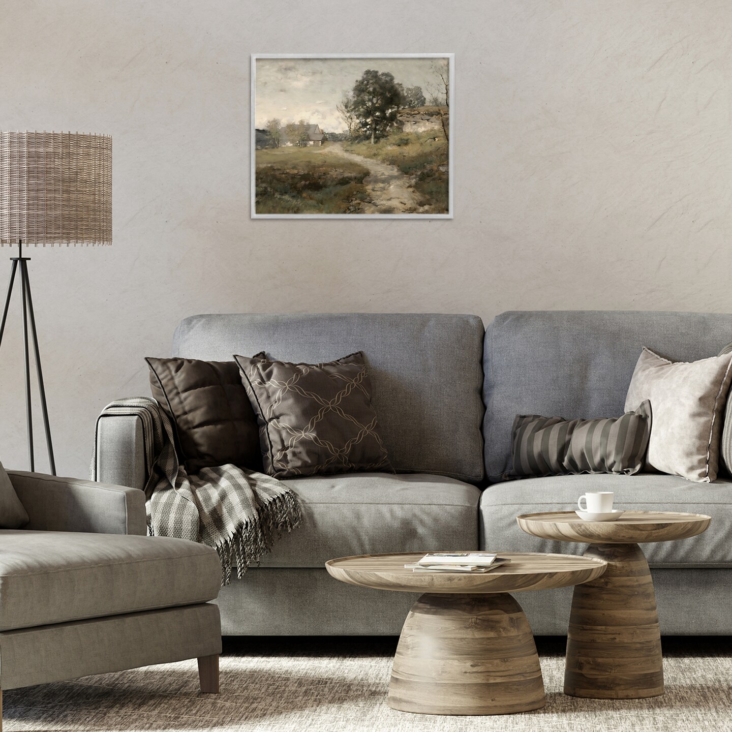 Stupell Industries Vintage Farmhouse Scenic Landscape Framed Giclee, design by Riley B
