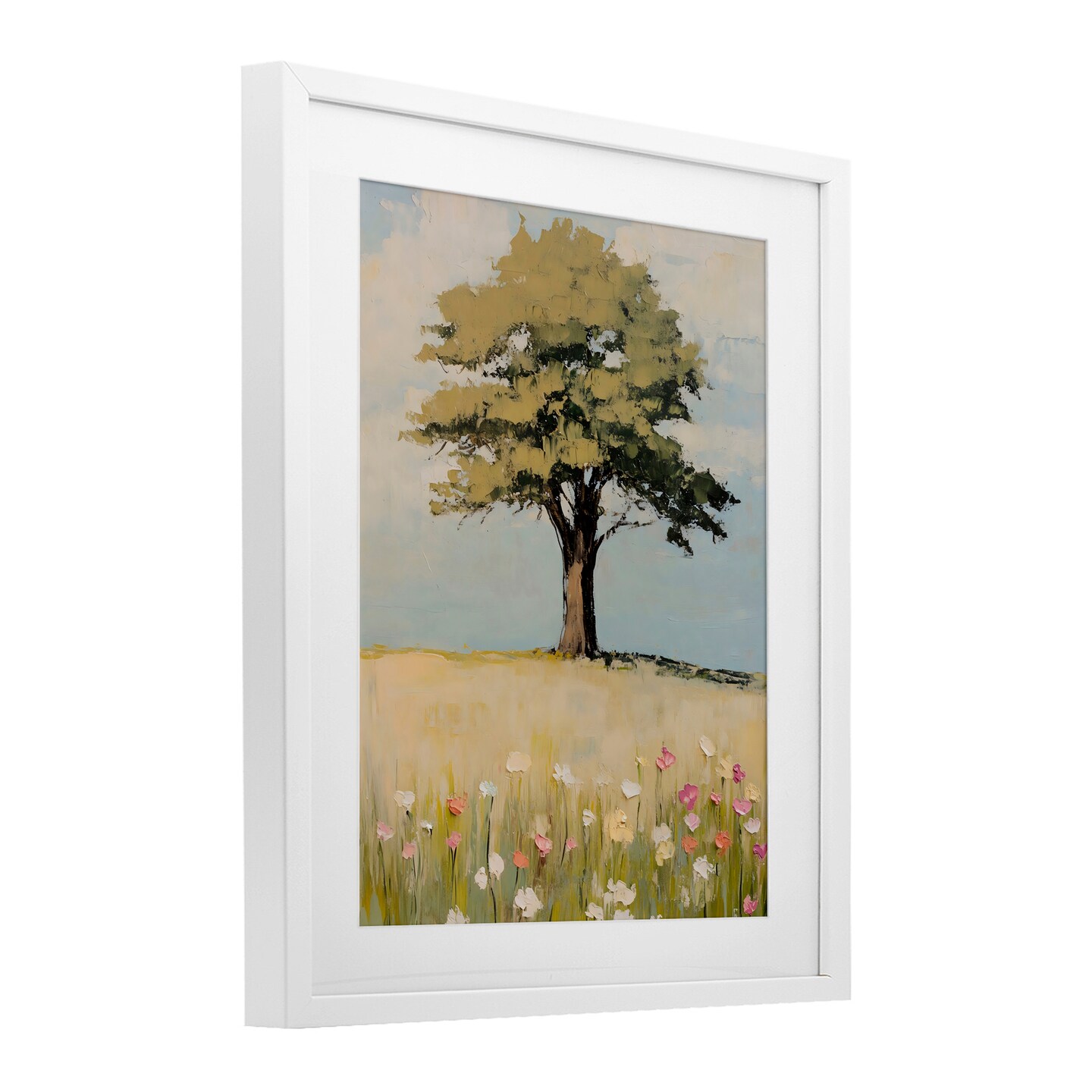 Stupell Industries Grown Oak Tree in Field Framed Print Under Glass, design by Franklyn Gregory