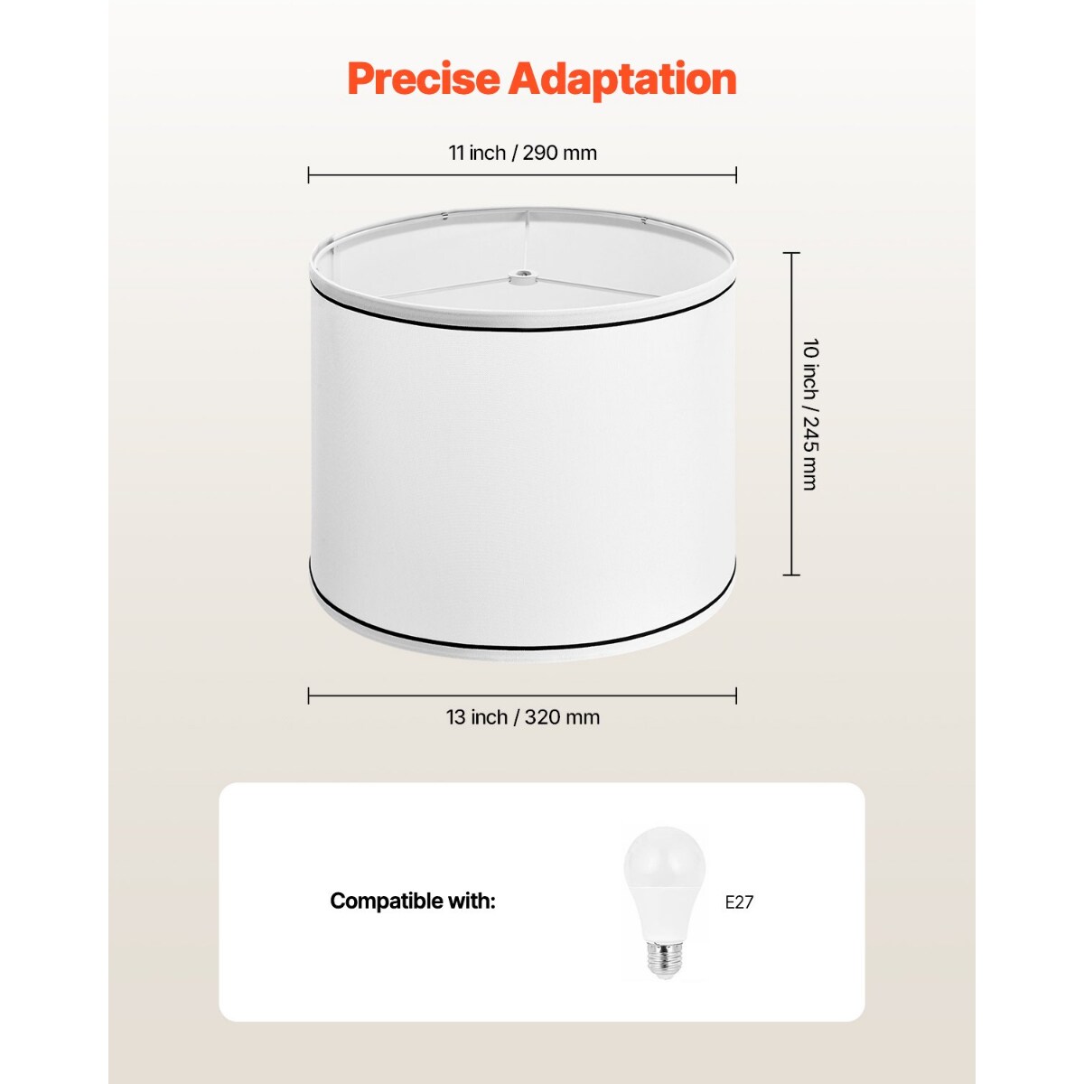 Medium Drum Lamp Shades Linen Replacement for Table Floor Pendant Lamps