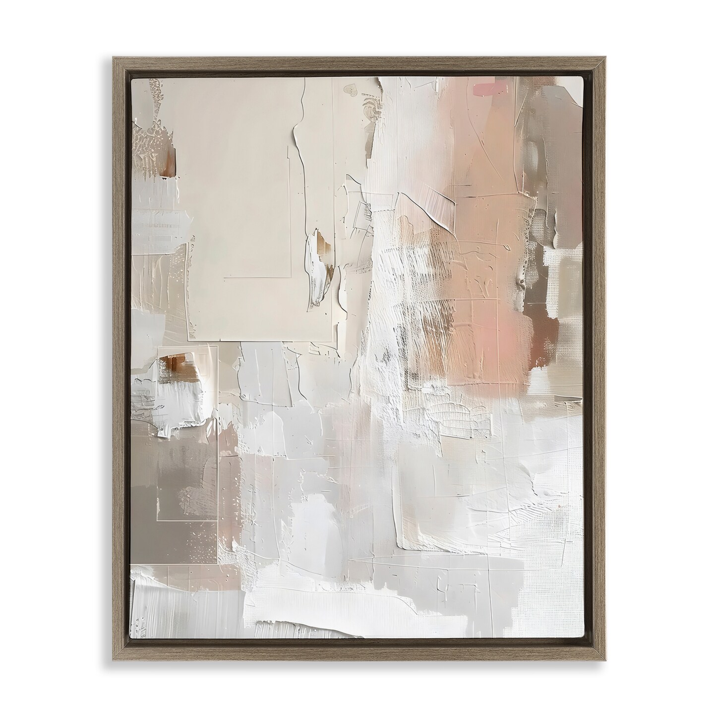 Stupell Industries Blush & Neutrals Abstract Floating Frame, design by Riley B