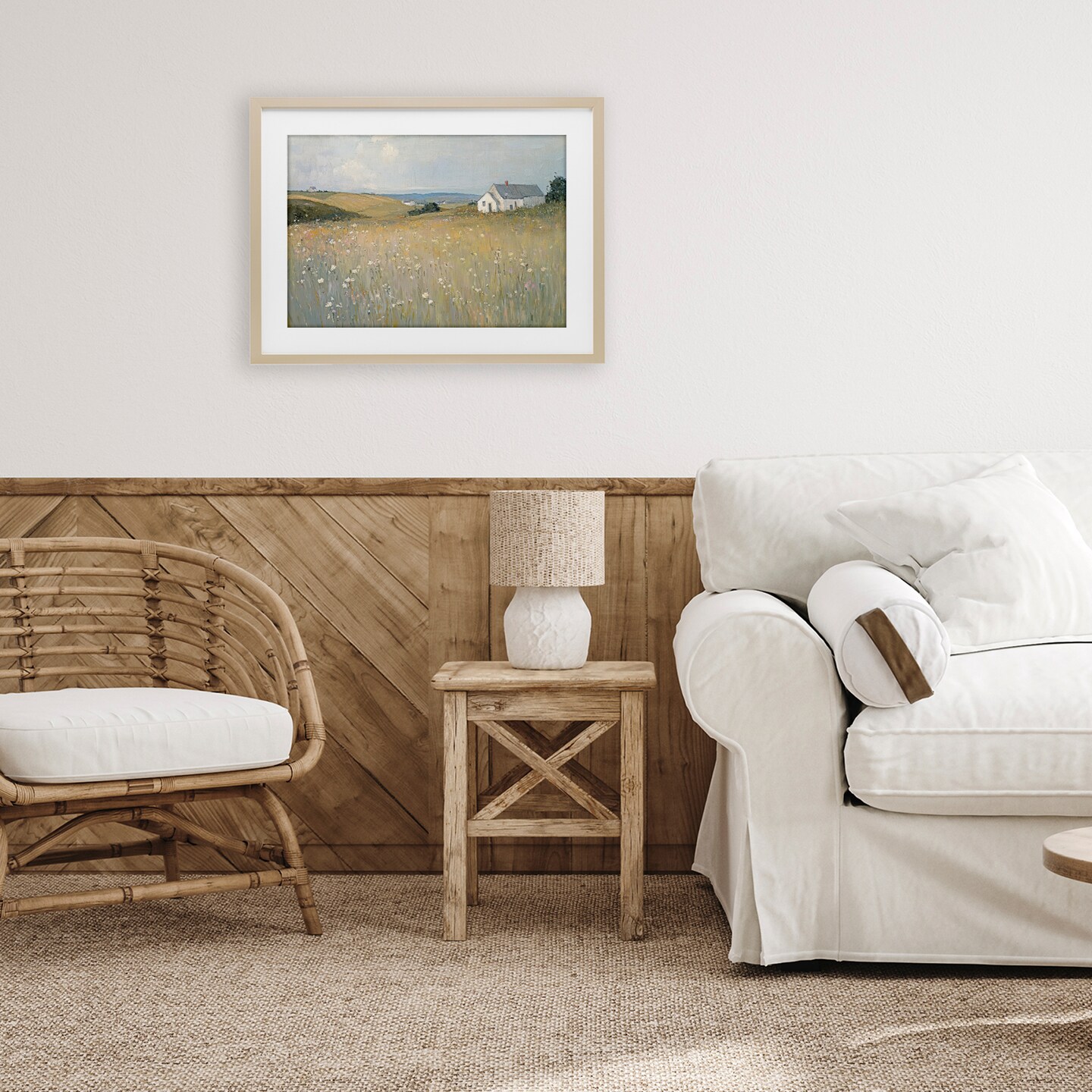 Stupell Industries Homes in the Hills Framed Print Under Glass, design by Petal Prints Design