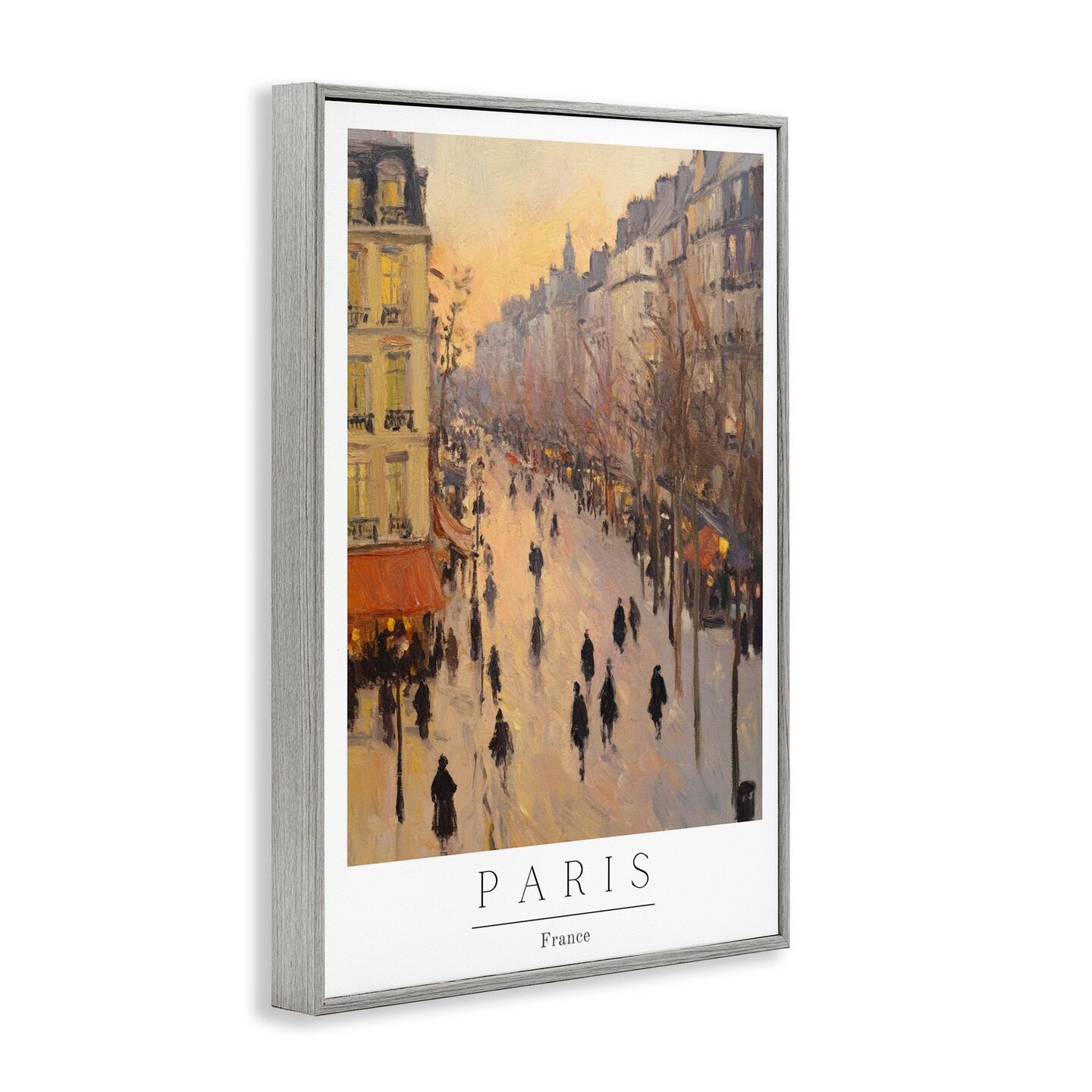 Stupell Industries Vintage Orange Paris Streets Framed Giclee, design by Petal Prints Design