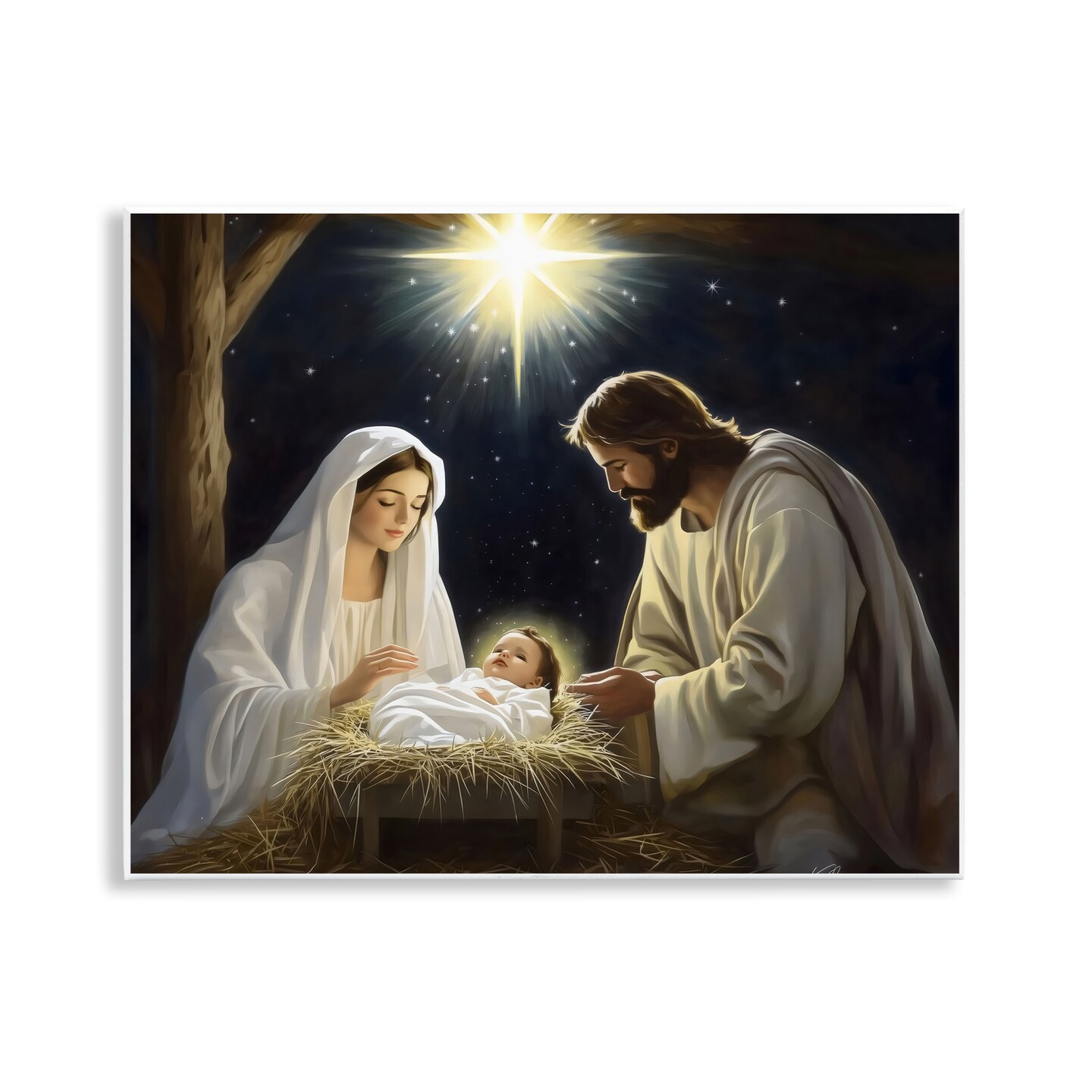 Stupell Industries Peaceful Night Nativity Scene Wall Plaque, design by Arlington Prints