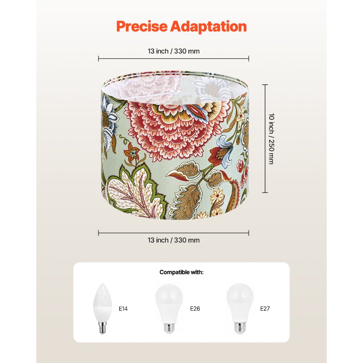 Medium Drum Lamp Shades Linen Replacement for Table Floor Pendant Lamps