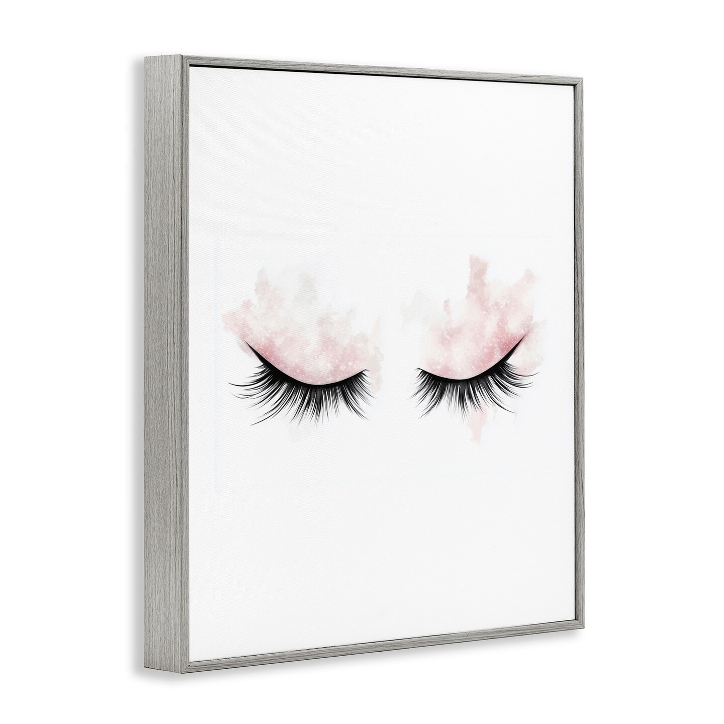 Stupell Industries Pastel Pink Makeup & Lashes Framed Giclee, design by Christine Simpson Art