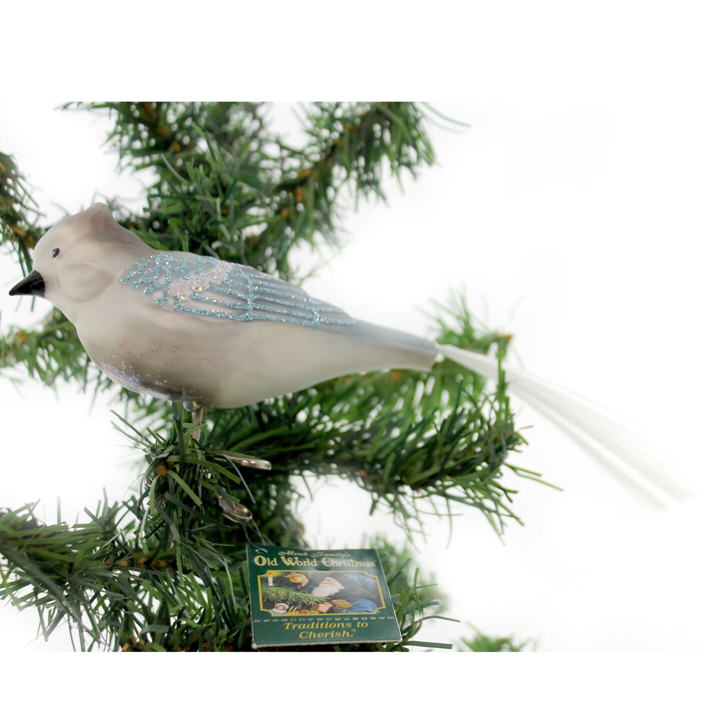 Old World Christmas 3.0 Inch Blue Jay Tree Ornament , Bird