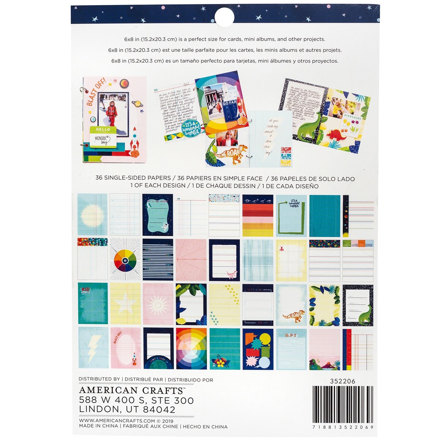American Crafts Single-Sided Paper Pad 6"X8" 36/Pkg-Shimelle Field Trip
