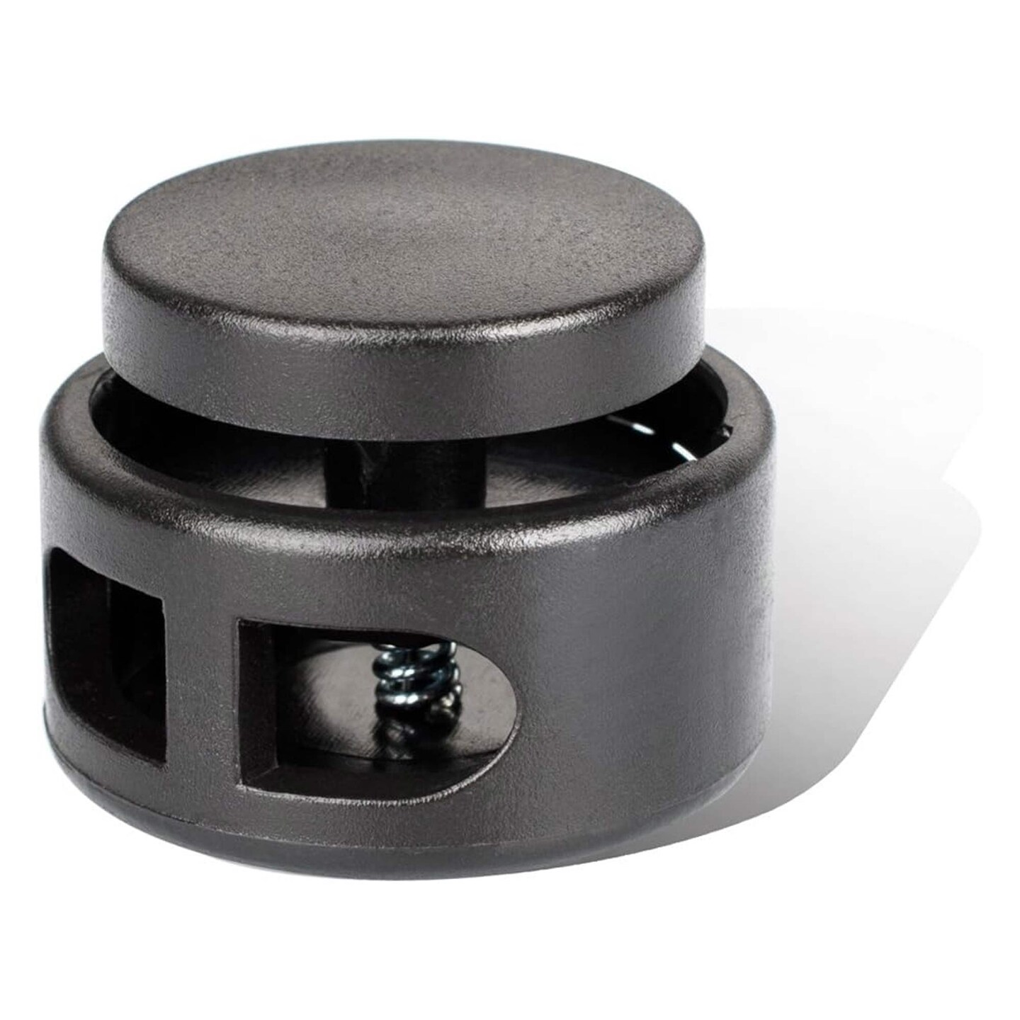 12 Pieces K-Black or White Plastic Drawstring Cord Lock Toggle Stopper for Hoodies Masks