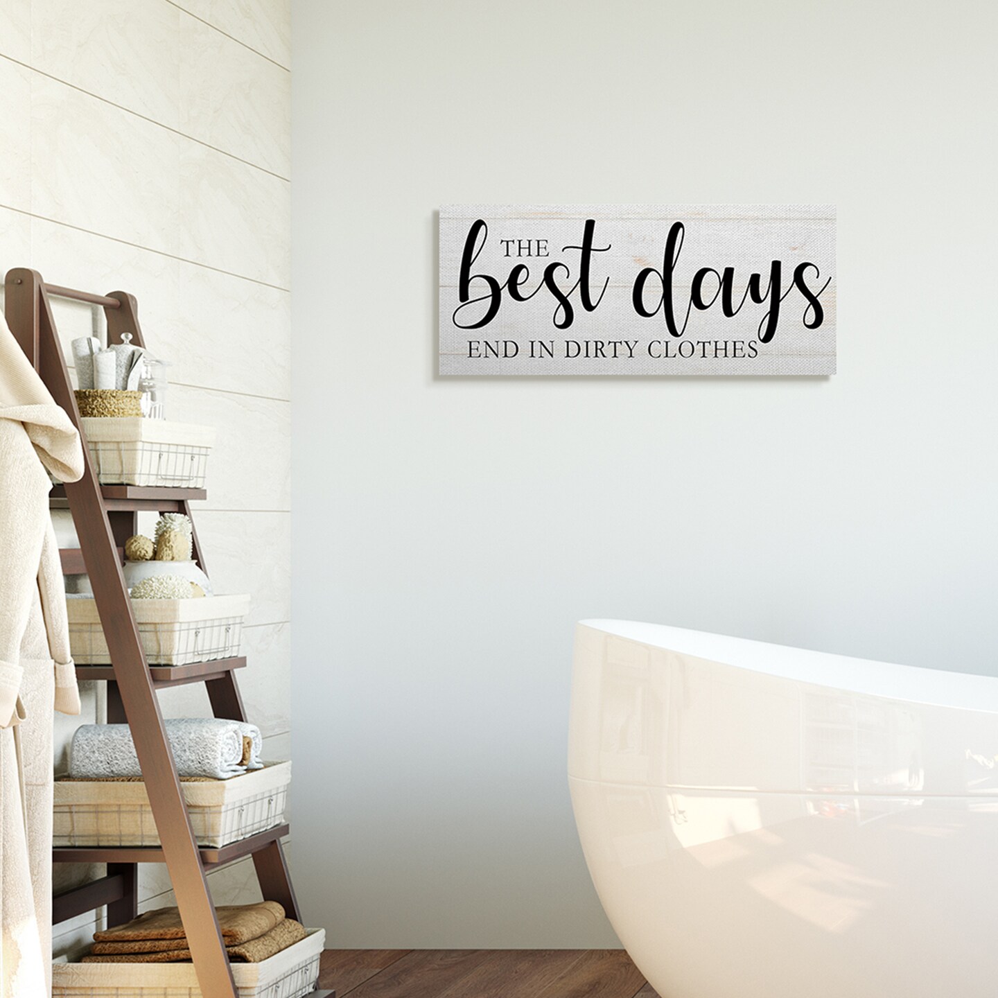 Stupell Industries Best Days end in Dirtiest Clothes Laundry Sign Canvas Design By Victoria Brown