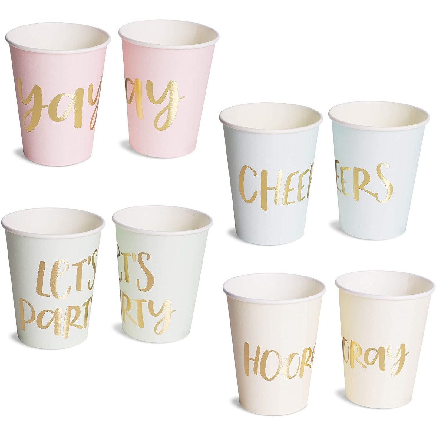 Bachelorette Party Cups, 4 Colors (9 oz, 48 Pack)