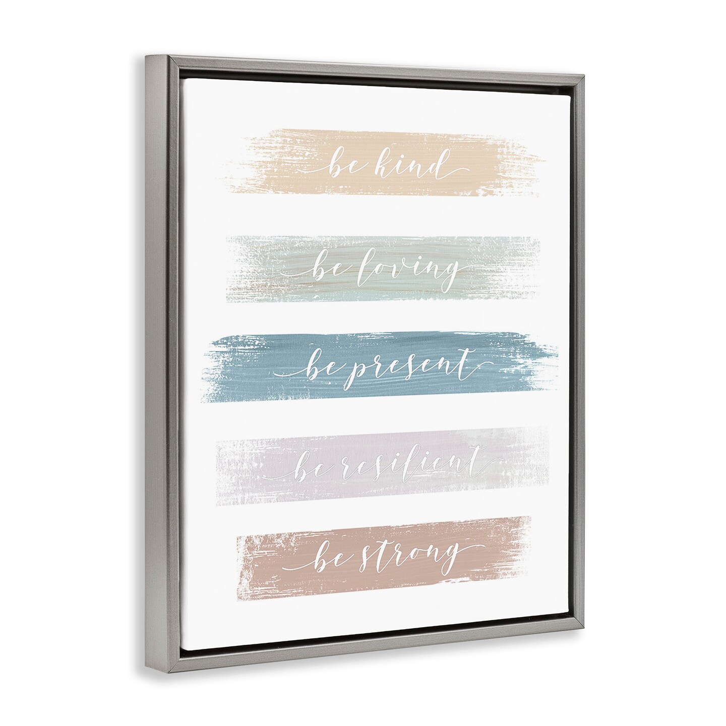 Stupell Industries Be Strong Inspirational Floating Frame Design By GraffiTee Studios